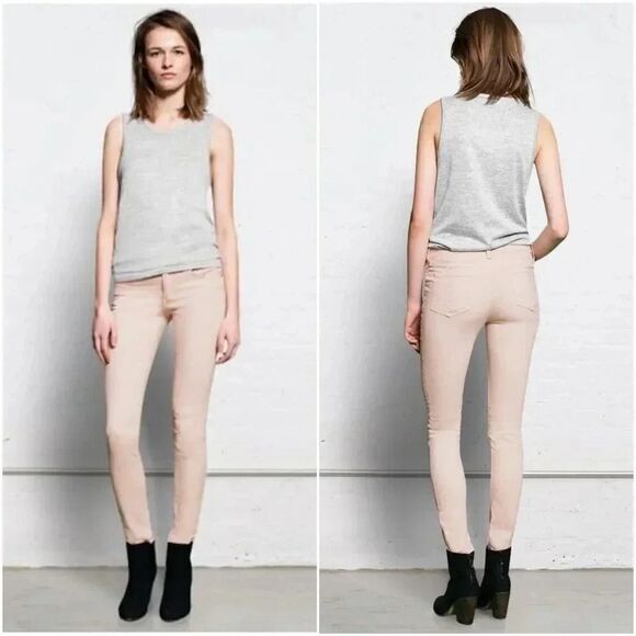 Rag & Bone | Blush Pink Skinny Jeans 24 - Picture 1 of 7